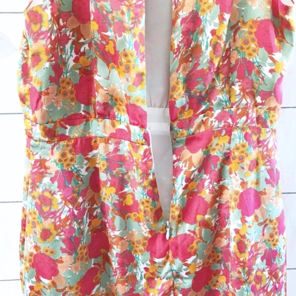 Forever 21 Pink Orange Floral Sleeveless Dress - Picture 8 of 8